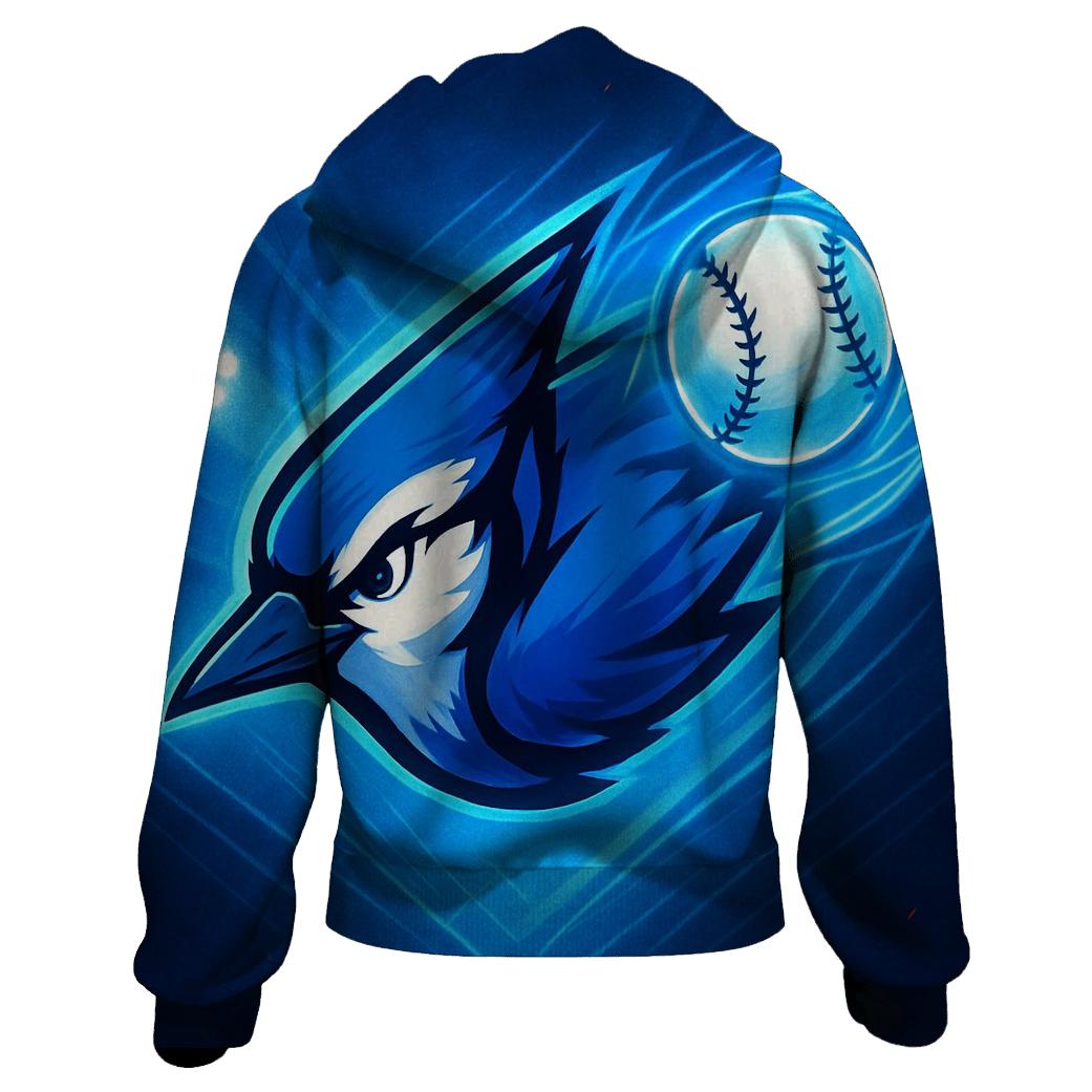 Blue Jays Thunderwing Basepath Burst graphic hoodies