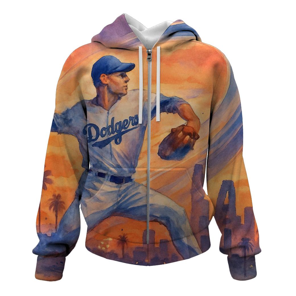Golden Hour Pitcher Arc Over The City custom hoodies