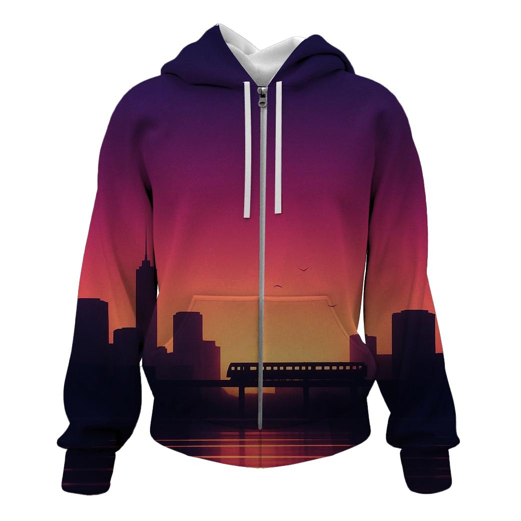 Orchid Skyline Afterglow graphic hoodies