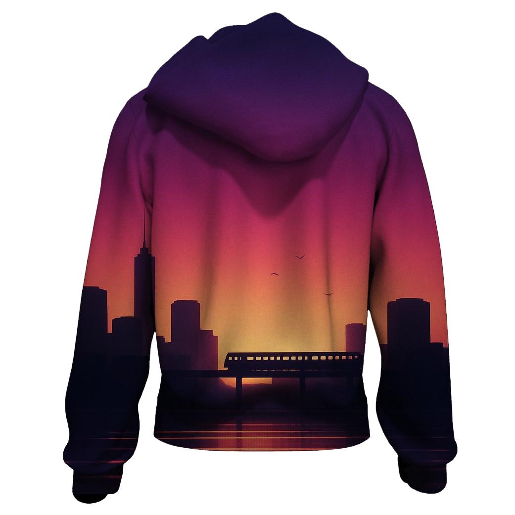 Orchid Skyline Afterglow graphic hoodies