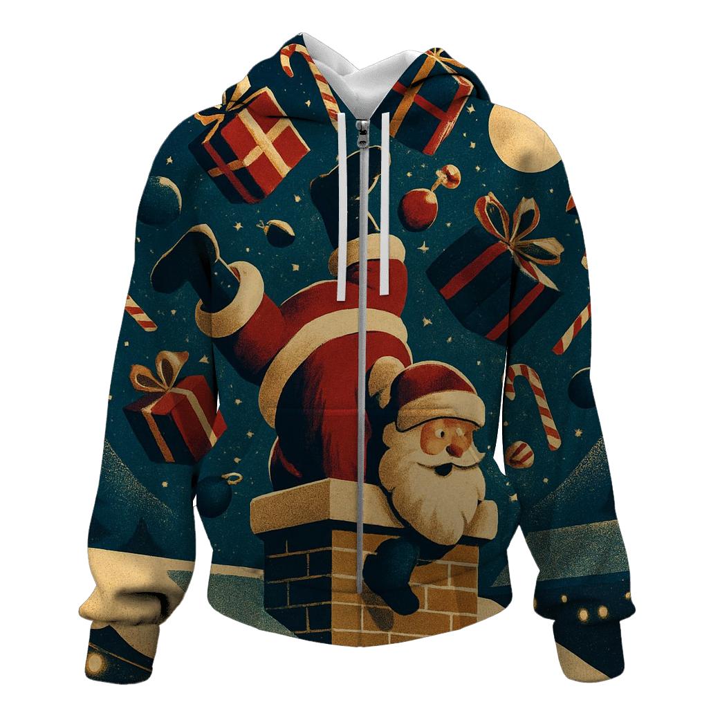 Santa Stuck In Chimney Gift Avalanche hoodie styles