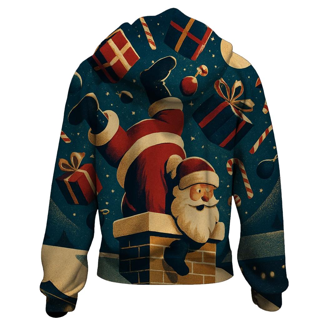 Santa Stuck In Chimney Gift Avalanche hoodie styles