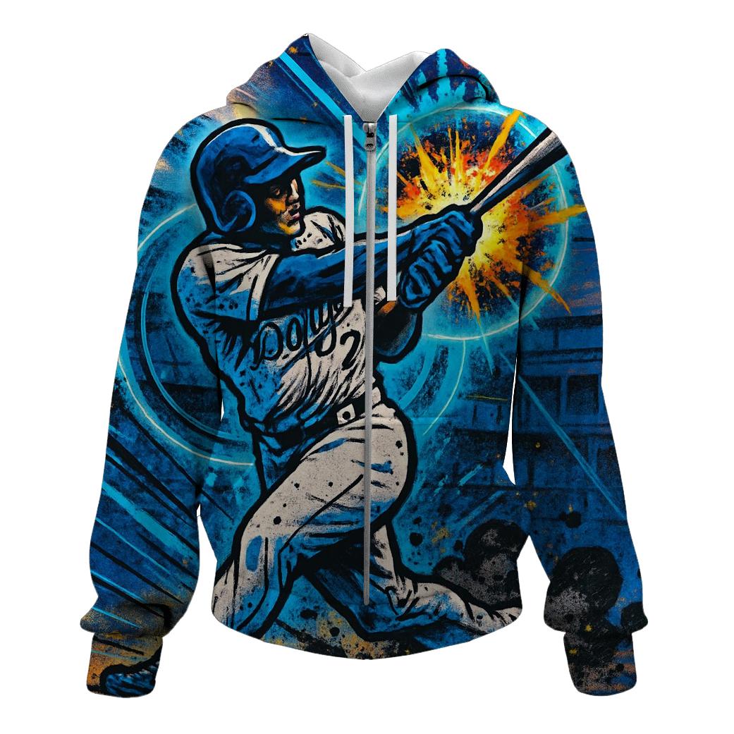 Graffiti Halo Batter Impact Burst zip-up hoodies
