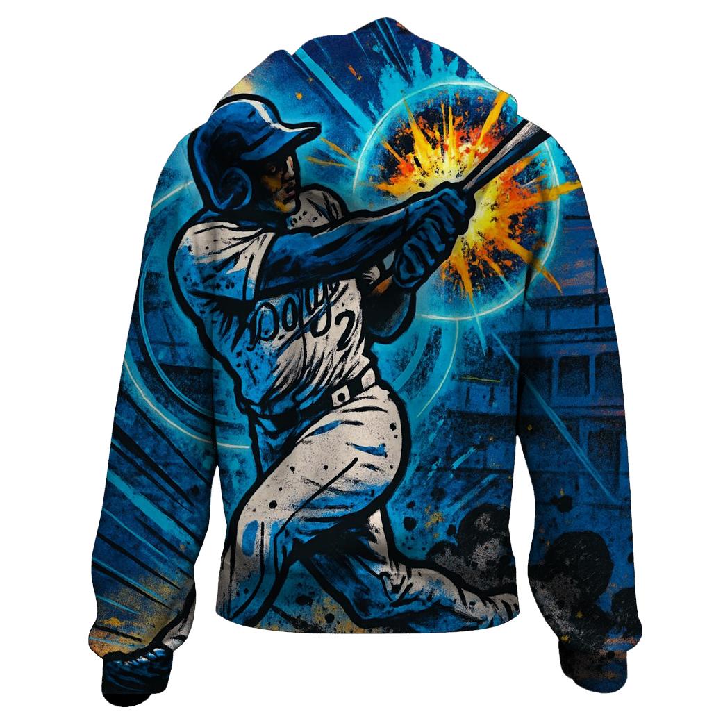 Graffiti Halo Batter Impact Burst zip-up hoodies