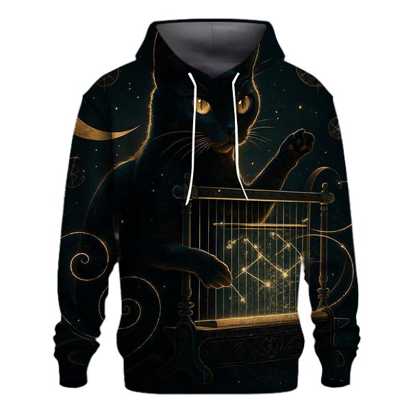 Midnight Loom Guardian Cat hoodies fashion
