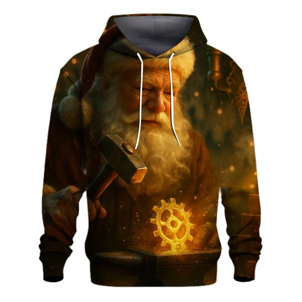 Gilded Workshop Santa Clockwork Forge printed hoodies