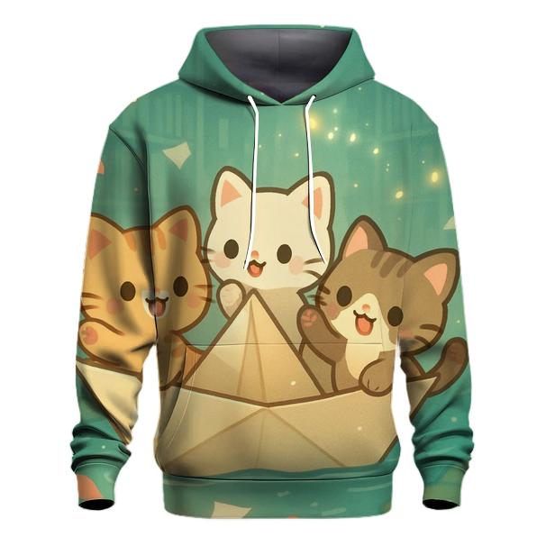 Firefly Library Kittens In A Paper Boat hoodies fashion