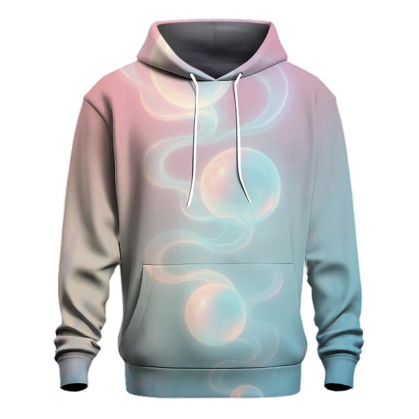 Pastel Mist Lantern Garden embroidered hoodies