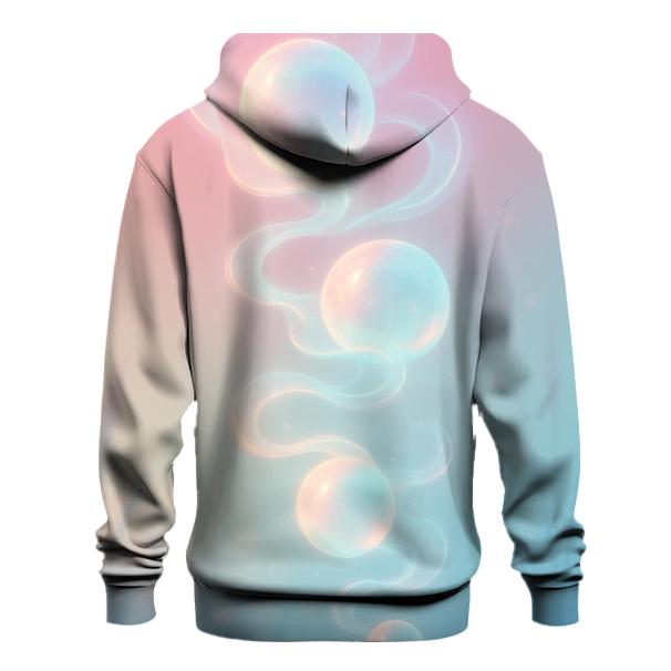 Pastel Mist Lantern Garden embroidered hoodies