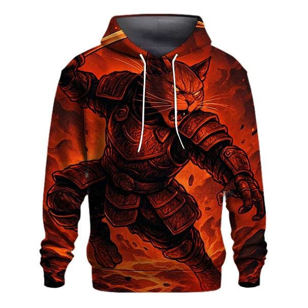 Volcanic Samurai Cat Duel hoodie styles