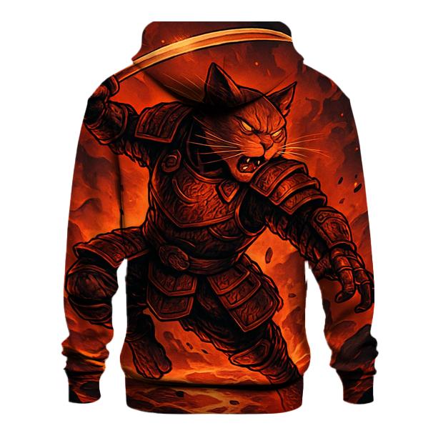 Volcanic Samurai Cat Duel hoodie styles