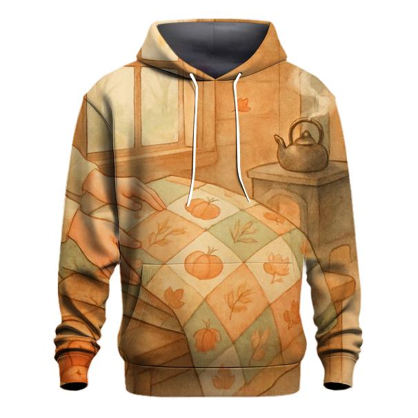 Cozy Cabin Gratitude Quilt Scene heavyweight hoodies