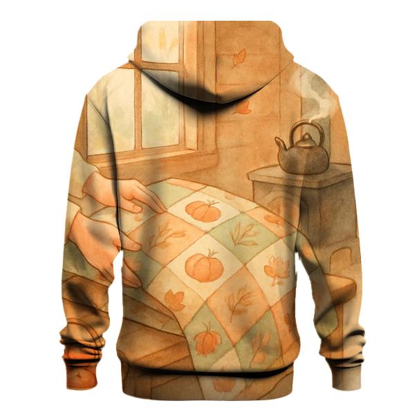 Cozy Cabin Gratitude Quilt Scene heavyweight hoodies