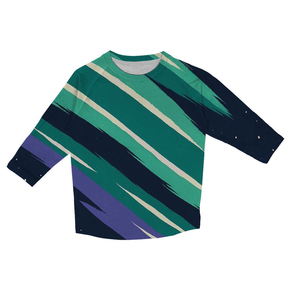 Aurora Ribbon Shear Field fashion 3/4 sleeve shirts