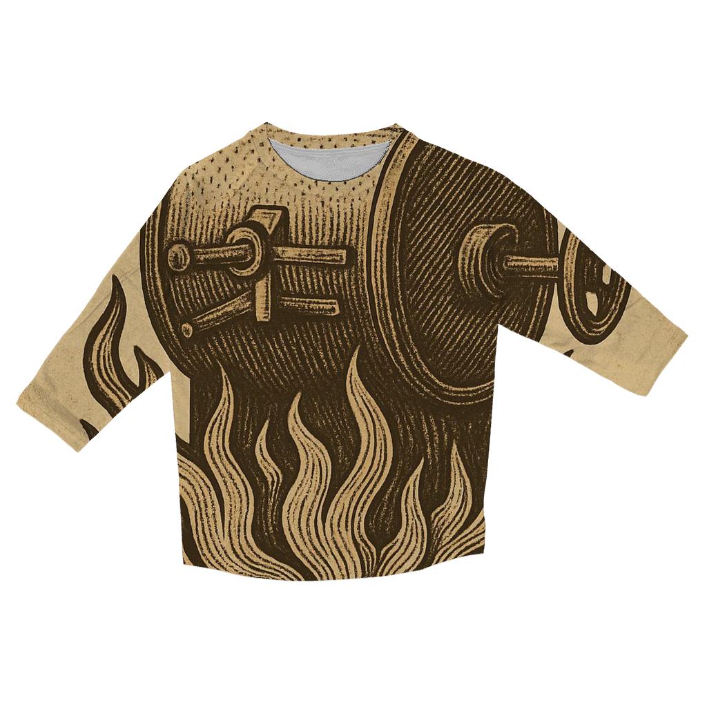 Roaster Flame Etching custom 3/4 sleeve shirts