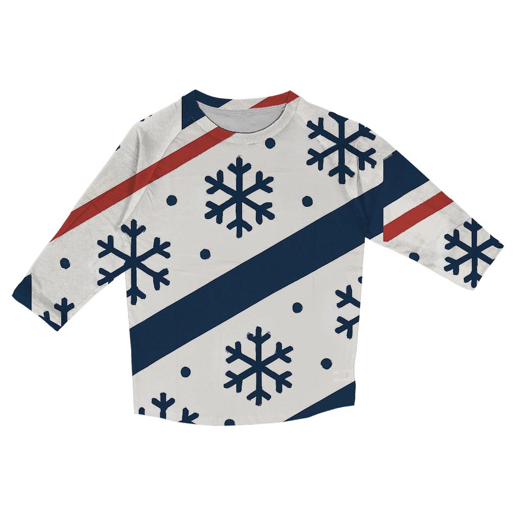 Snowflake Ribbon Parade cotton quarter sleeve shirts