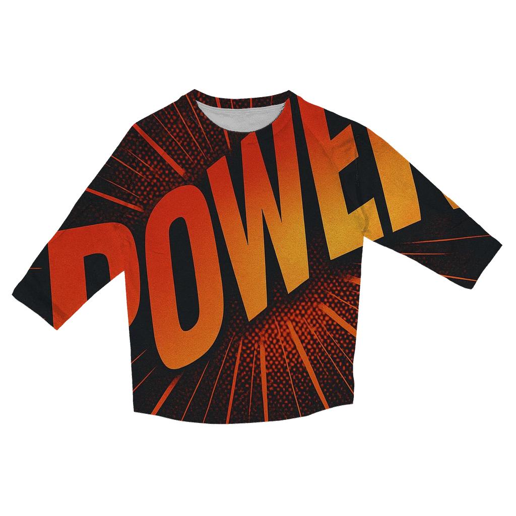 Solar Flare Typography Burst personalized 3/4 sleeve tees