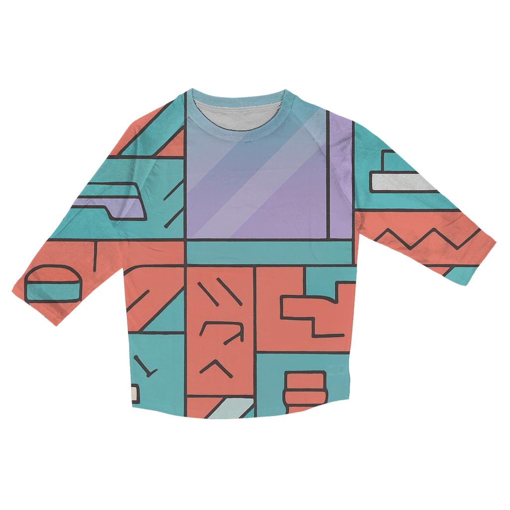 Aerobics Studio Neon Rhythm printed three quarter sleeve shirts