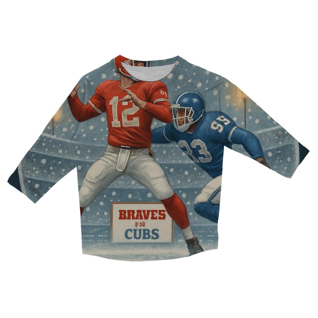 Snow Globe Stadium Freeze Frame Rivalry custom 3/4 sleeve shirts