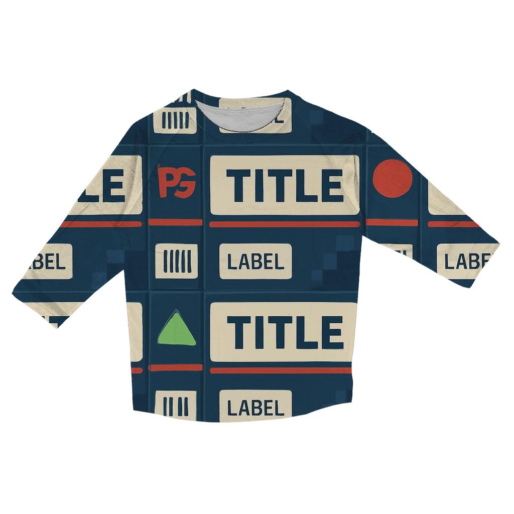 VHS Rental Aisle Label Collage cotton quarter sleeve shirts