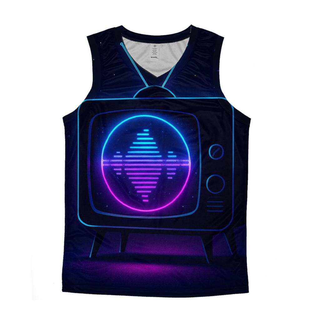 Neon Broadcast Portal stylish racerback tanks