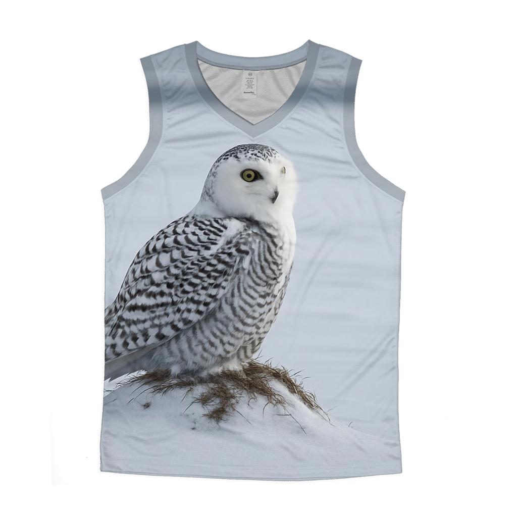 Frostwind Sentinel Snowy Owl sports performance tank tops