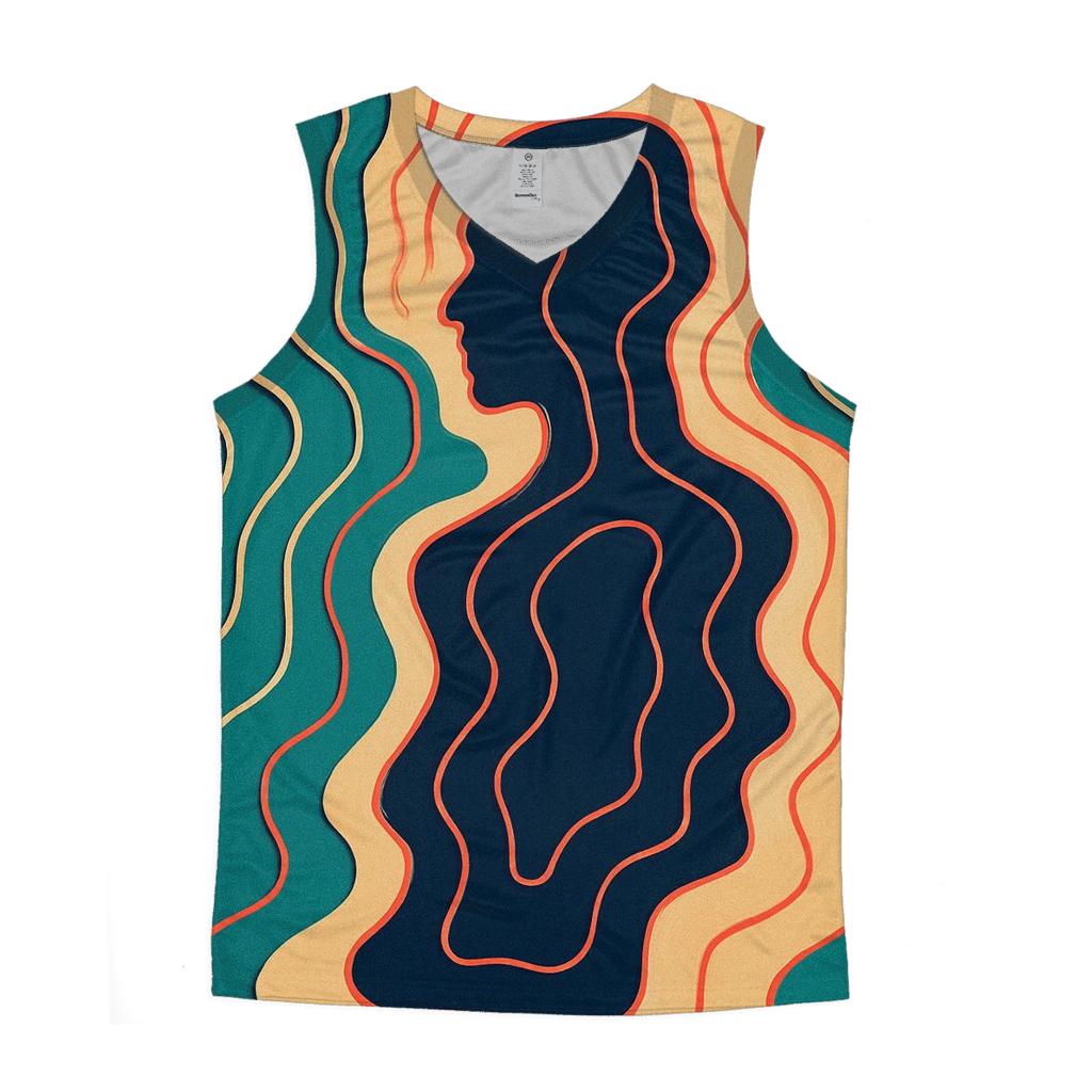 Chromatic Topographic Mirage designer workout tanks