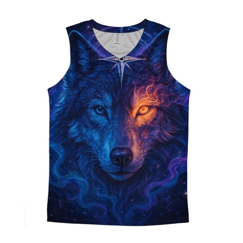 Nebula Compass Wolf casual summer tank tops