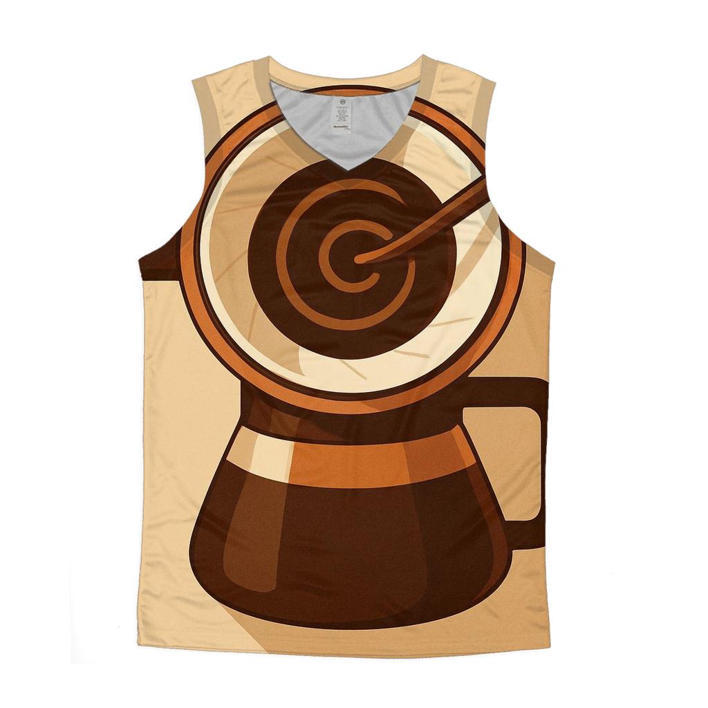 Copper Pour Over Glow sports performance tank tops