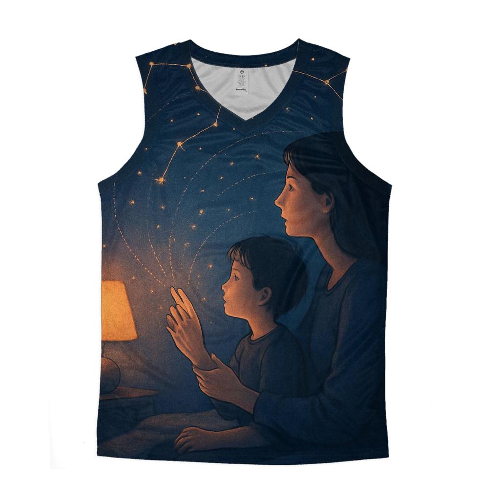 The Constellation She Drew From My Smallest Days sports performance tank tops