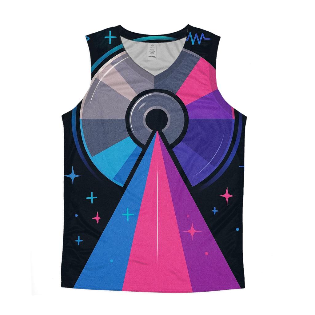 Laser Disc Geometry Showcase casual summer tank tops