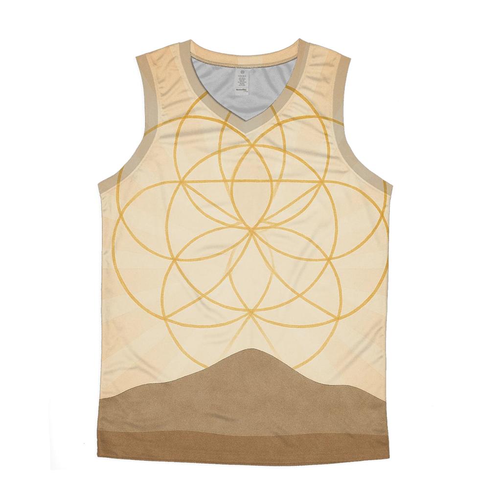 Horizon Of Gentle Geometry personalized athletic tanks