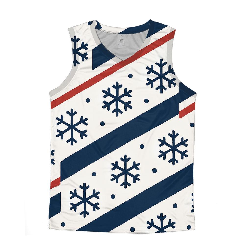 Snowflake Ribbon Parade cotton sleeveless tops