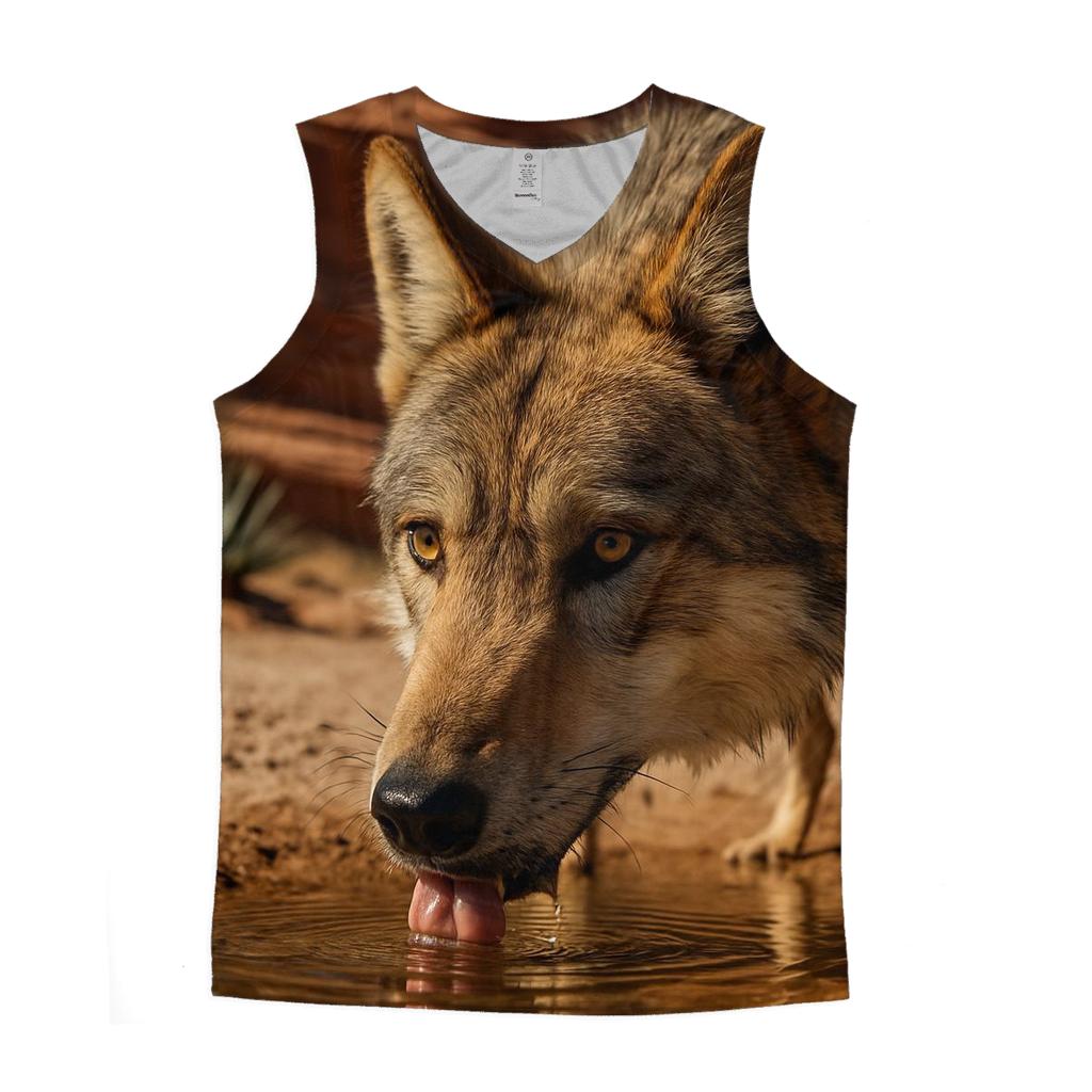 Desert Canyon Waterhole Standoff trendy fitted tank tops