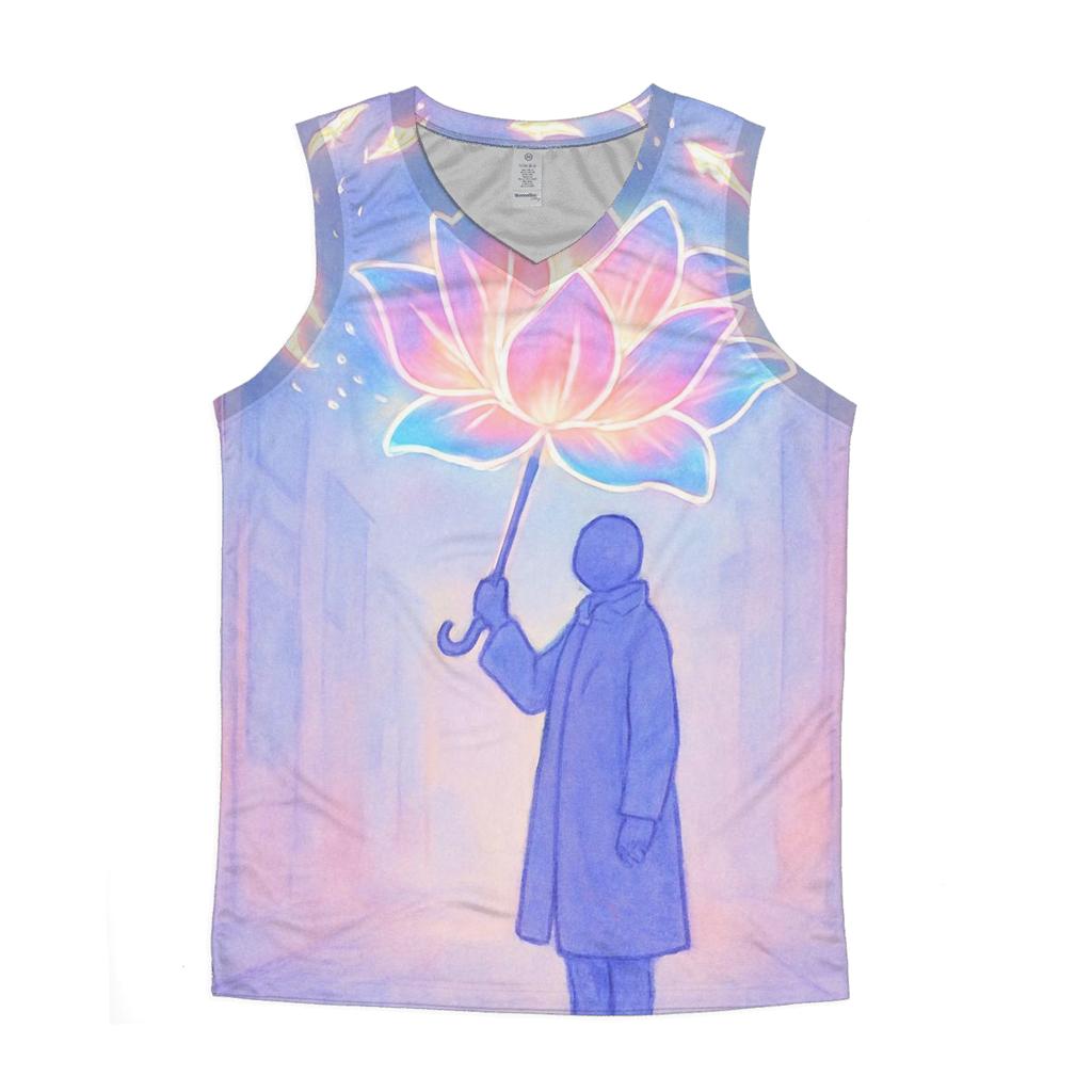 Midnight Umbrella Bloom designer workout tanks