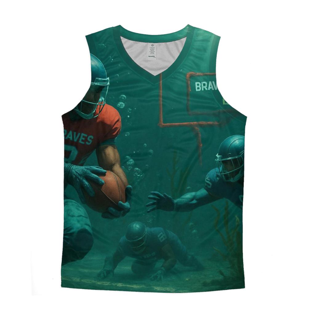 Underwater Kelp Stadium Tackle Battle sports performance tank tops