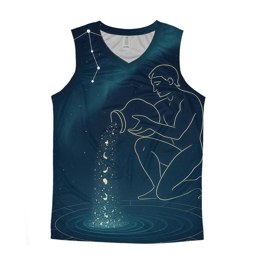 Aquarius Water Bearer Star Pour stylish racerback tanks