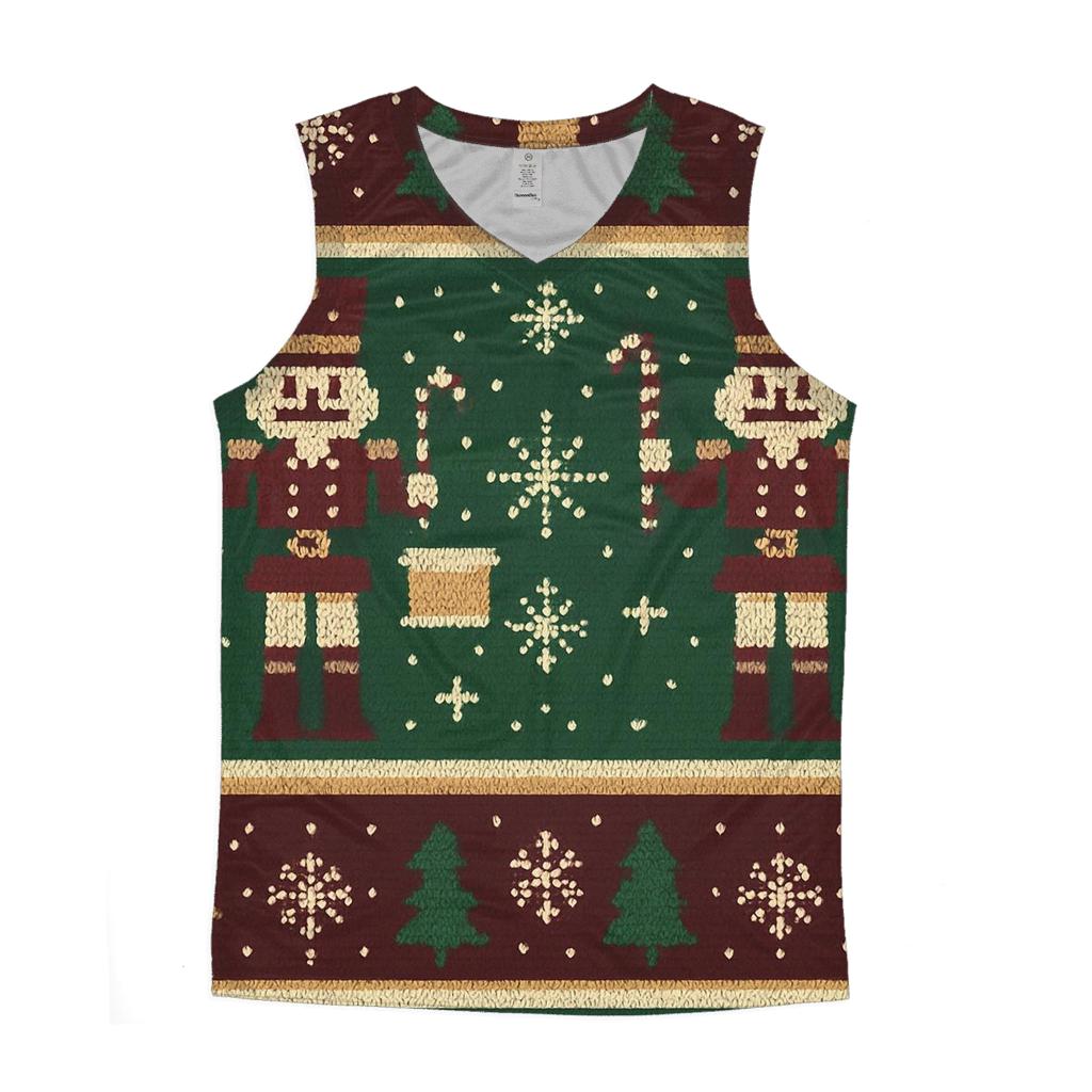 Nutcracker Satellite Parade Stripe Design sports performance tank tops