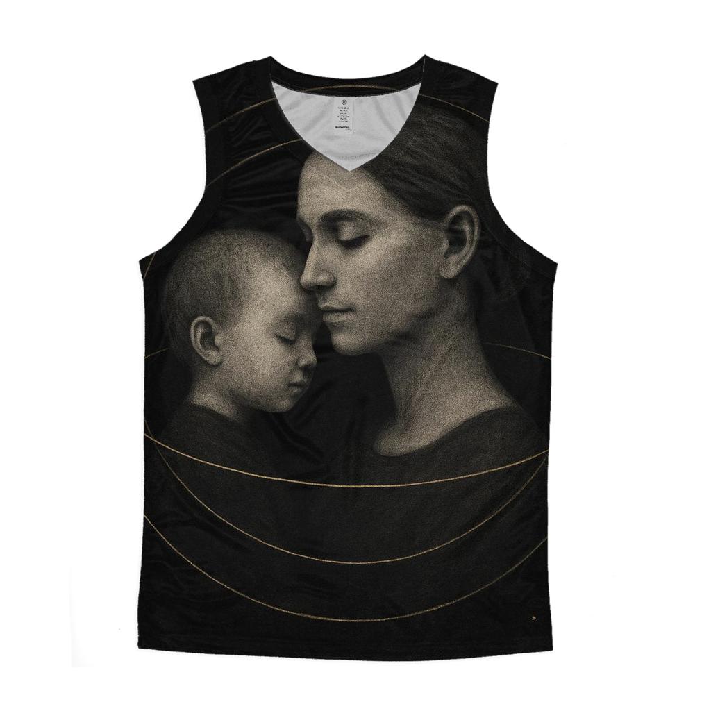 Her Voice Like Gravity Holding Me Close graphic print tank tops