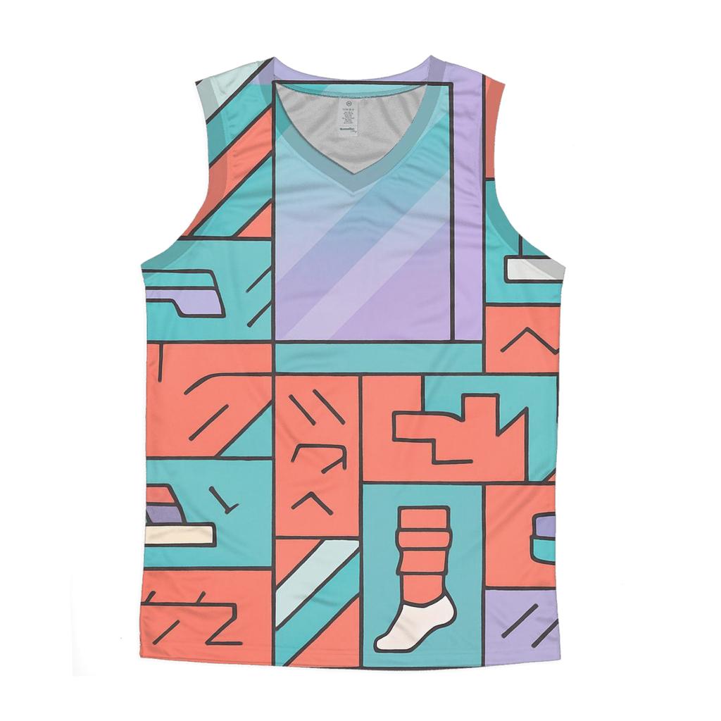 Aerobics Studio Neon Rhythm stylish racerback tanks