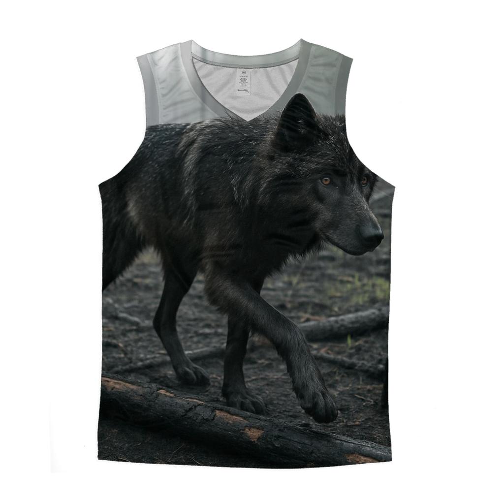 Boreal Burn Scar Crossing After Rain cotton sleeveless tops