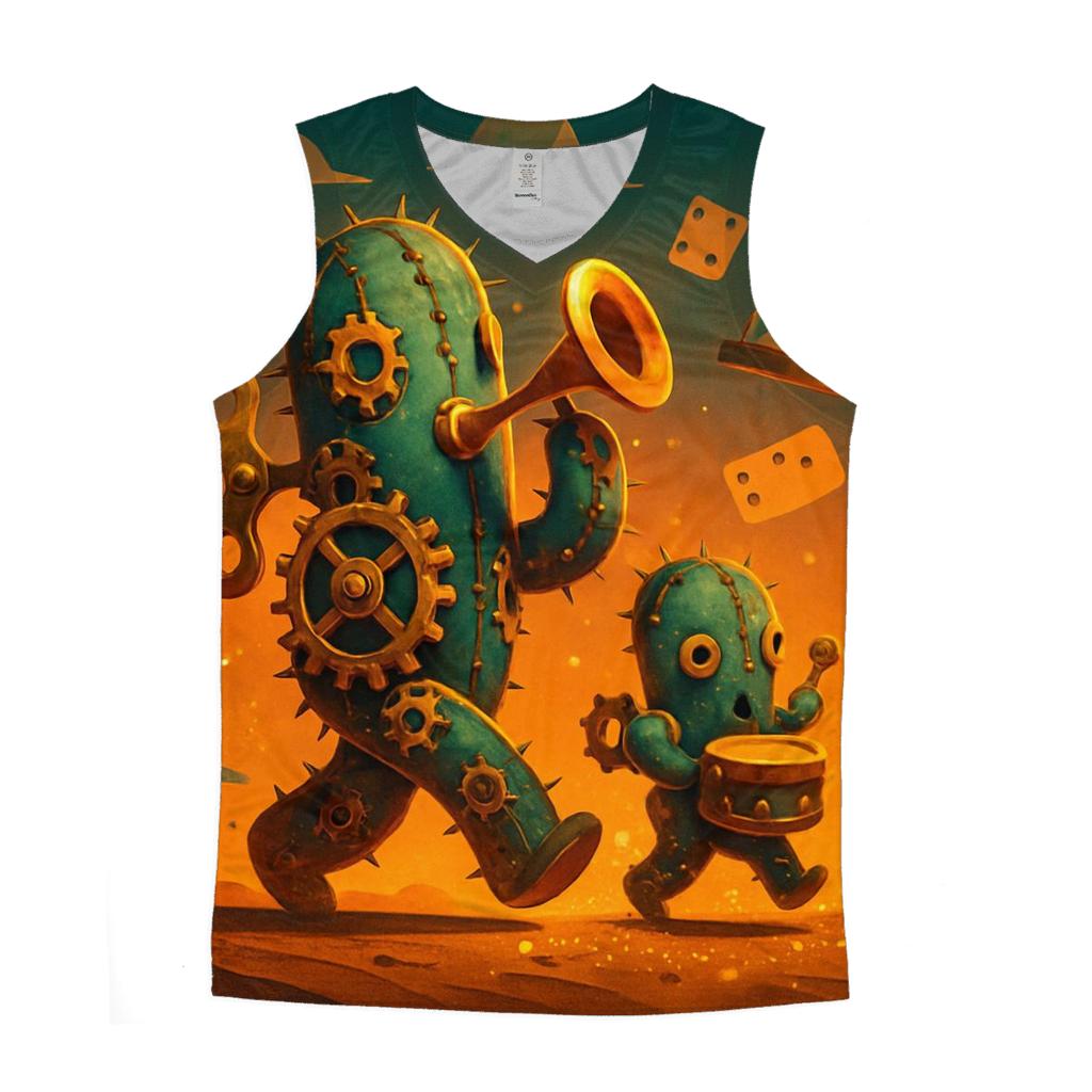 Clockwork Cactus Parade trendy fitted tank tops