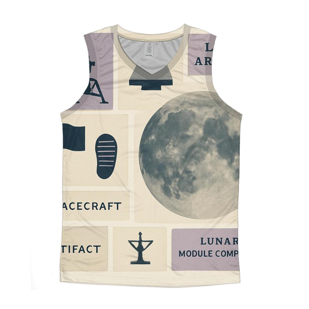 Lunar Museum Collage Grid casual summer tank tops