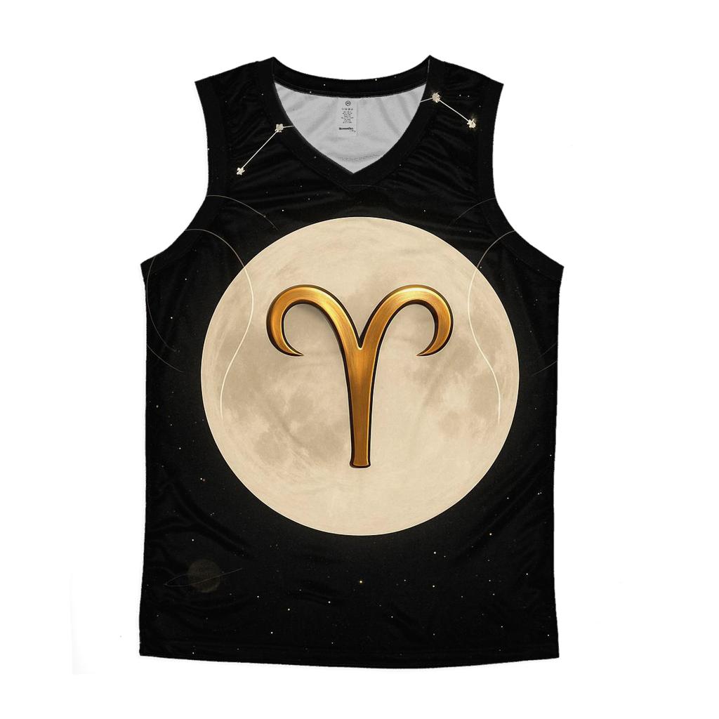Aries Ram Horns Lunar Gate trendy fitted tank tops