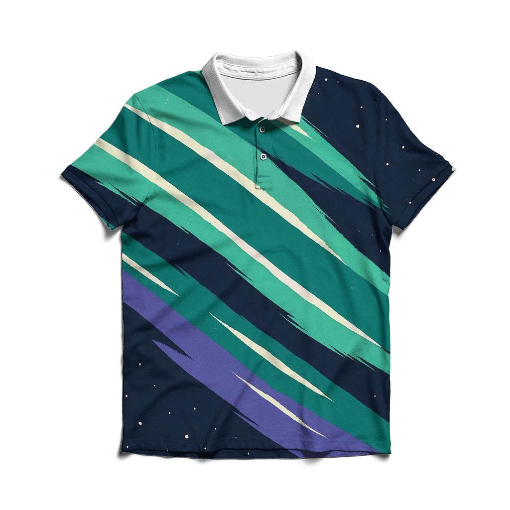 Aurora Ribbon Shear Field classic pique polos
