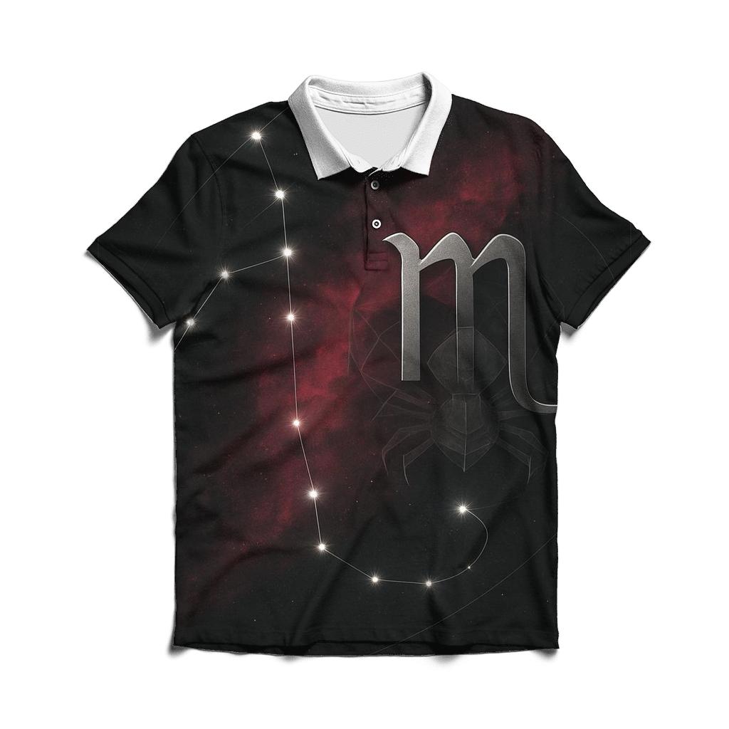 Scorpio Stinger Nebula Sigil casual sports polo shirts