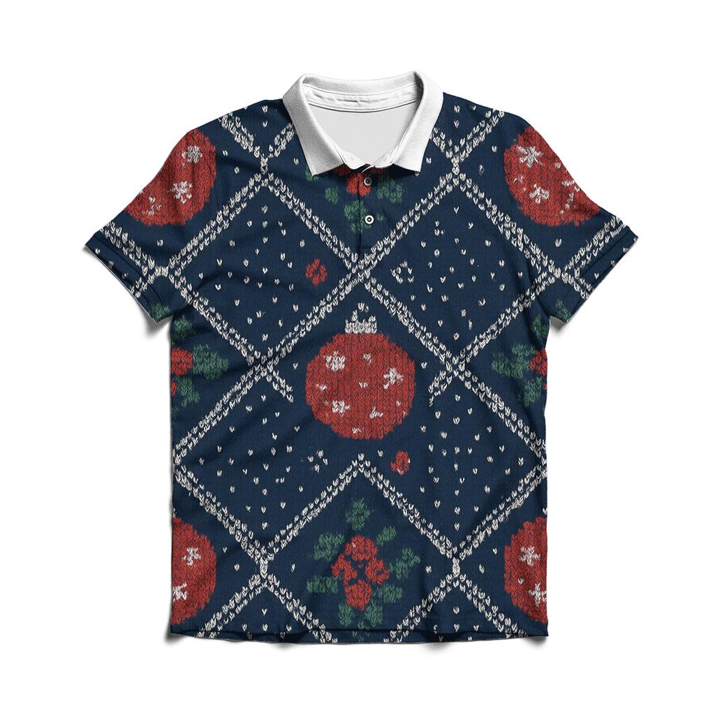 Galaxy Ornament Medallion Patchwork Design classic pique polos