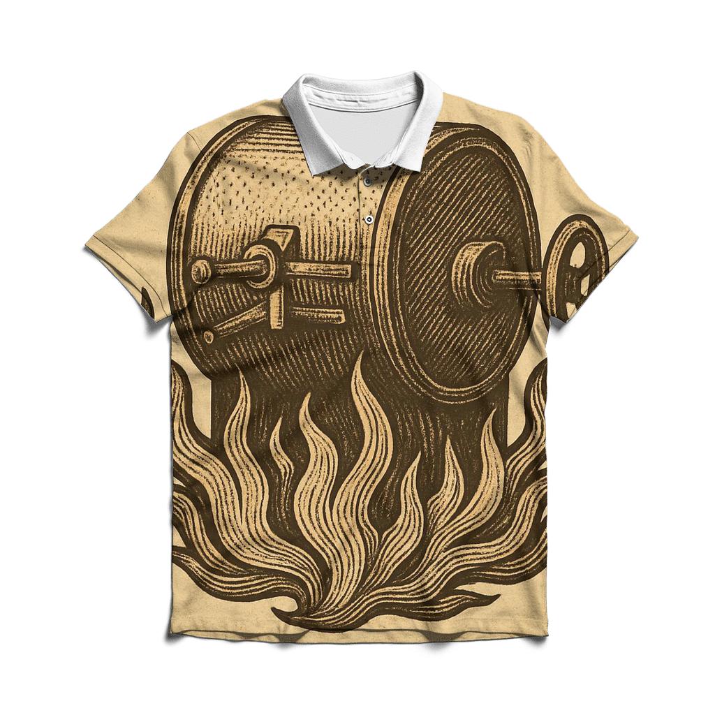 Roaster Flame Etching premium cotton polo shirts