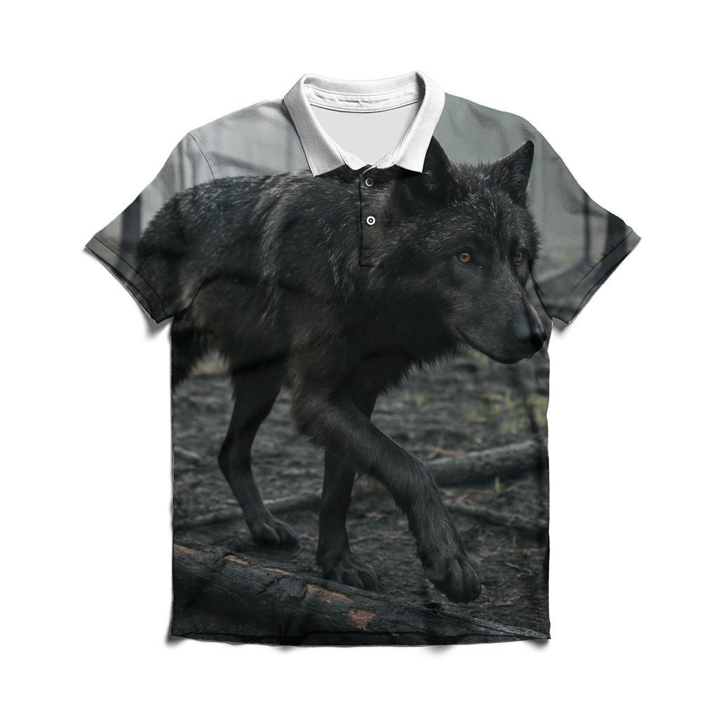 Boreal Burn Scar Crossing After Rain personalized polo shirts