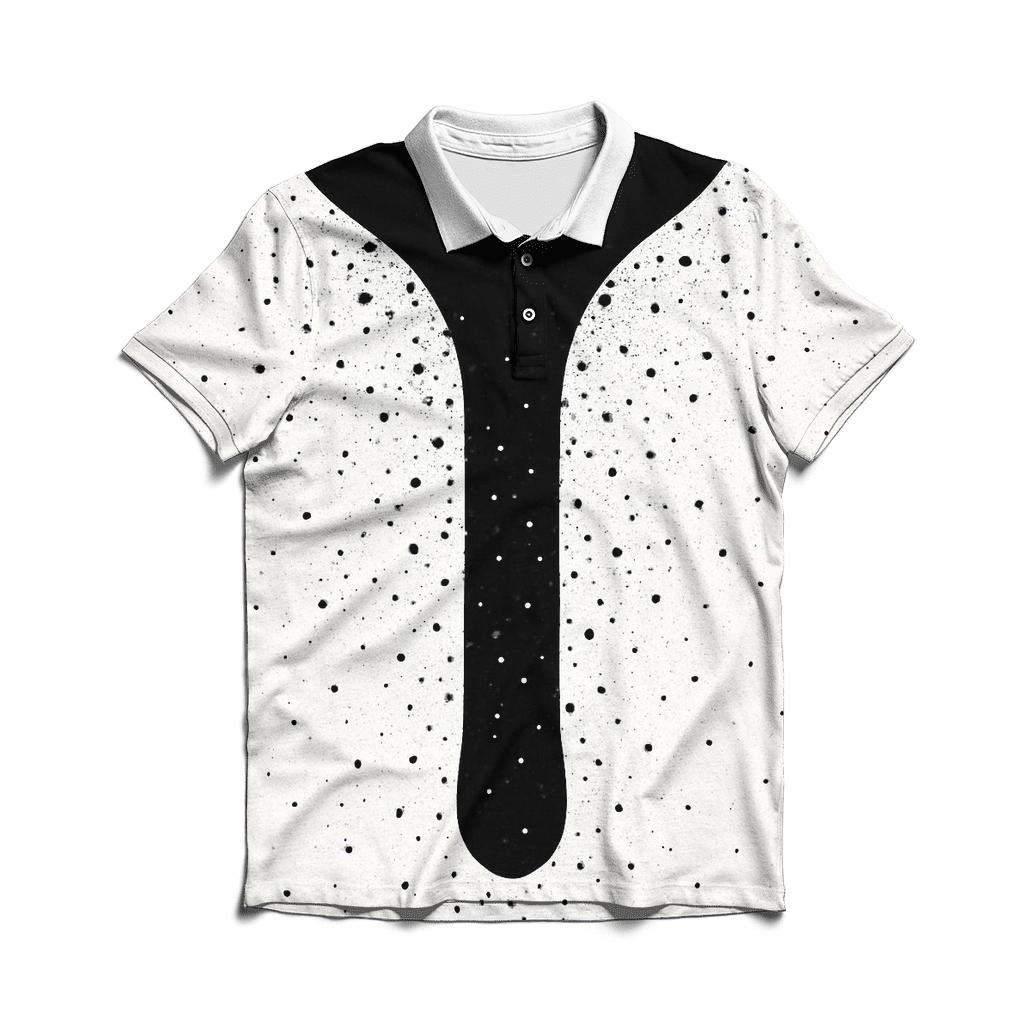 Ink Drip Constellation stylish collar polo tees